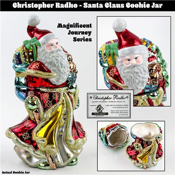 CHRISTOPHER RADKO SANTA CLAUS COOKIE CANDY JAR