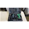 Image 1 : HITACHI DRILL AND FLASHLIGHT COMBO WITH CHARGER AND TWO BATTERIES