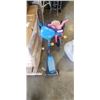 Image 2 : KIDS TRIKE, SCOOTER, AND LARGE BAG WITH STUFFED BUNNY
