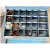 Image 3 : 4 DRAWER METAL DOWMAN PARTS ORGANIZER, FULL OF ASSORTED HARDWARE, CLIPS ETC, BINS ARE REMOVABLE