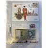 Image 1 : GREAT BRITAIN 1991 COVER WITH LAST LARGE CENT 1976 PLUS 1 POUND MINT NOTE