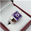Image 2 : STERLING SILVER 3.85MM NATURAL AMETHYSTS (2.25CT) RING, SIZE 9.75, W/A $625.00. AMETHYSTS SYMBOLIZES
