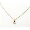 Image 1 : 10KT YELLOW GOLD NATURAL AMETHYSTS (0.15CT) PENDANT WITH CZ (0.22CT) AND GOLD PLATED STERLING SILVER