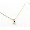 Image 2 : 10KT YELLOW GOLD NATURAL AMETHYSTS (0.15CT) PENDANT WITH CZ (0.22CT) AND GOLD PLATED STERLING SILVER