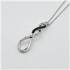 Image 2 : STERLING SILVER 1.2MM DIAMOND (0.04CT) PENDANT AND STERLING SILVER CHAIN, W/A $565.00. DIAMOND IS TH
