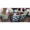 Image 2 : GLASS TOP PATIO TABLE WITH 6 CHAIRS