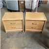 Image 1 : PAIR OF OAK 2 DRAWER NIGHT STANDS