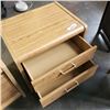 Image 2 : PAIR OF OAK 2 DRAWER NIGHT STANDS