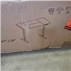 Image 3 : VIVO ELECTRIC DESK BLACK AND VINTAGE BROWN, 47 INCH X 24 INCH