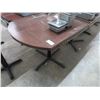 Image 1 : 7-Drop Square/Round 4/6 Top Pedestal Dining Table - 7 X $