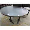 Image 1 : 3 Pedestal 6 Top Round Dining Table - (Chipped Top)