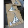 Image 1 : 3-Metal Sailboat Wall Décor w/Rope and Plank Back - 3 X $