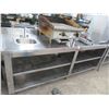 Image 1 : S/S 8' Dish Cabinet Work Table w/Surround Splash and Hand Sink