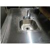 Image 2 : S/S 8' Dish Cabinet Work Table w/Surround Splash and Hand Sink