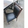 Image 1 : 54-Metal Dark Oak Style Black Padded Contemporary Dining Chairs - 54 X $