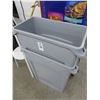 Image 1 : Rubbermaid Grey Slimeline Waste Cans - 2