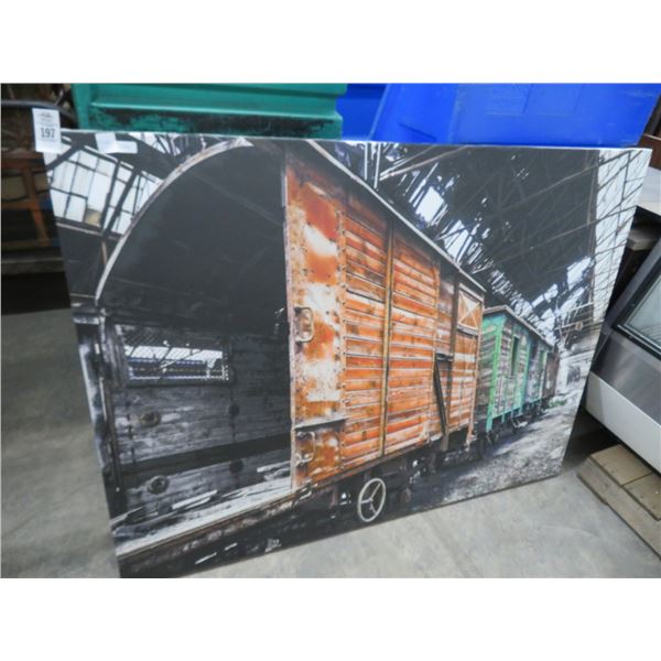 Large Canvas Train Photo Wall Art