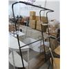 Image 1 : Leaning Contemporary Style Clothing and Merchandising Rack
