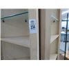 Image 2 : Blonde Oak Lighted Corner Cabinets - Pair