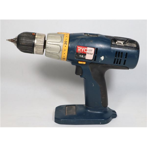 RYOBI 18V CORDLESS DRILL (TOOL ONLY)