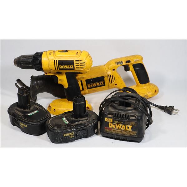 DEWALT 18V 1/2" DRILL/ DRIVER (MODEL DC759) WITH