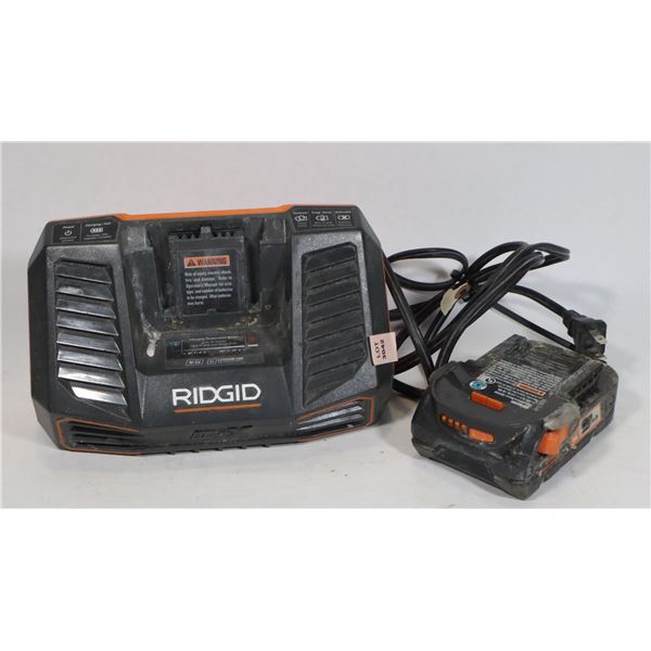 RIDGID GEN 5X CHARGER WITH ONE 18V BATTERY