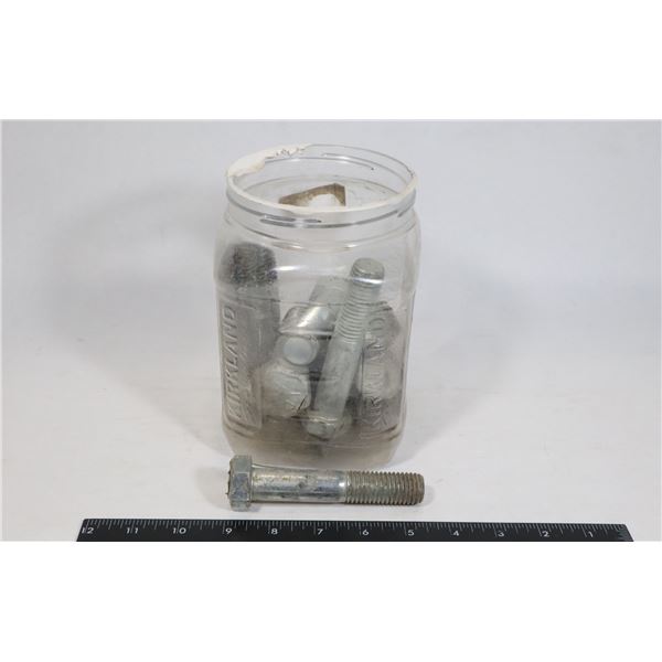 TUB OF HEAVY DUTY BOLTS