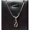Image 1 : SILVER HEART SHIP WITH CZ NECKLACE