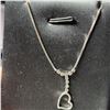 Image 1 : SILVER HEART SHIP WITH CZ NECKLACE