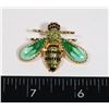 Image 1 : NEW GREEN BEE RHINESTONE BROOCH