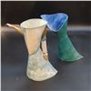 Image 2 : Jeannie Mah, Porcelain, hand painted, Untitled - two painted vases, approx. 9 ½" h each