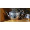 Image 2 : 5-pcs English Silver Tea/Coffee Set, probably Sheffield, 1800's, hard Soldered mark - includes cream