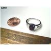 Image 2 : Natural Garnet Ring 10k White Gold Plated in 925 Sterling Silver - Size 7