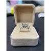 Image 2 : 2.10 CT HALF BEZEL SET ROUND MOISSANITE WITH 6 HALF BEZEL SET BAGUETTE CUT CUBIC ZIRCONIUM WEIGHING 