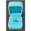 Image 2 : 2.00 CT ROUND CUT MOISSANITE WITH 2 TAPERED BAGUETTE CUT CUBIC ZIRCONIA WEIGHING 0.30 CT TW WITH 12 