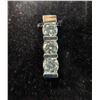 Image 1 : 3.00 CT TW WITH 3 HALF BEZEL SET ROUND CUT MOISSANITE WEIGHING A TOTAL 3.07 CT SET IN STAMPED PLATED