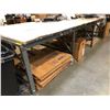 Image 2 : Industrial Adjustable Cutting table - approx. 6ft W x 12ft. L - contents not included