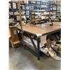 Image 2 : Industrial Adjustable Cutting table - approx. 6ft W x 21ft. L - contents not included