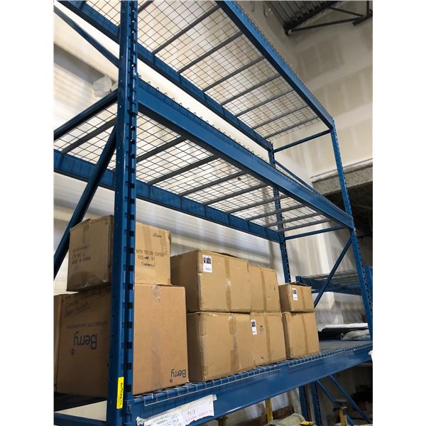 8ft Racking Industrial Pallet racking w/mesh decking - Includes 4 Vertical uprights ...