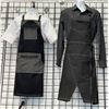 Image 2 : Large group of assorted NEW restaurant staff clothing - includes t-shirts / shorts / chef coats / ap