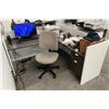 Image 1 : 2pc office furniture lot - includes contemporary 6ft W reception L shaped desk & armchair