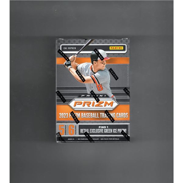 2023 Panini Prizm Baseball Blaster Box: Find 6 exclusive blue ice prizms &1 retail exclusive green i