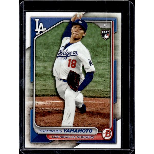 Yoshinobu Yamamoto Rookie Card 2024 Bowman Paper #36