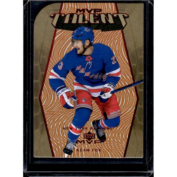 Adam Fox Die-Cut /250 2023-24 Upper Deck MVP #MT-56