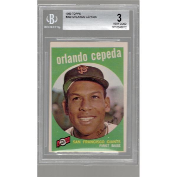 Orlando Cepeda 1959 Topps #300 with Beckett Grade 3