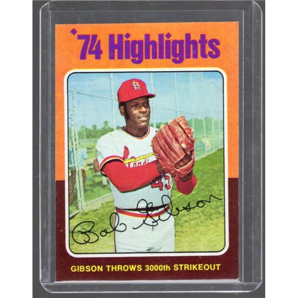 Bob Gibson 1975 Topps '74 Highlights 3,000 Strikeouts #3