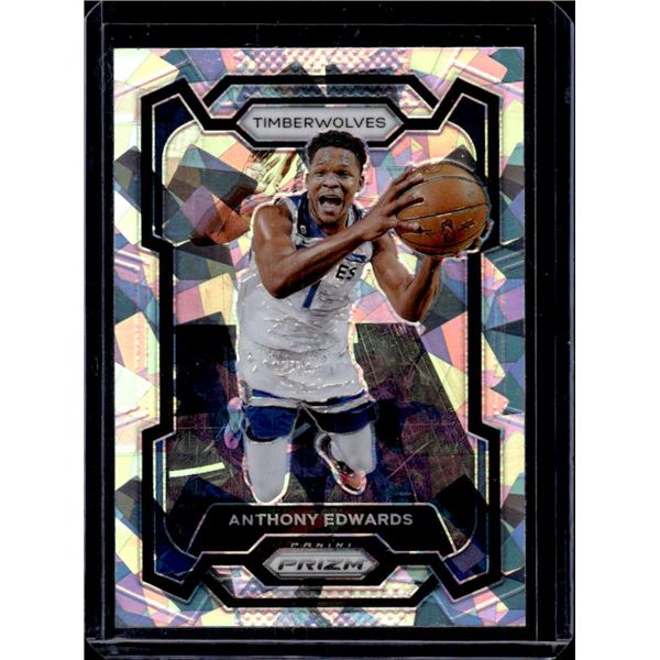 Anthony Edwards Cracked Ice Prizm 2023-24 Panini Prizm #108