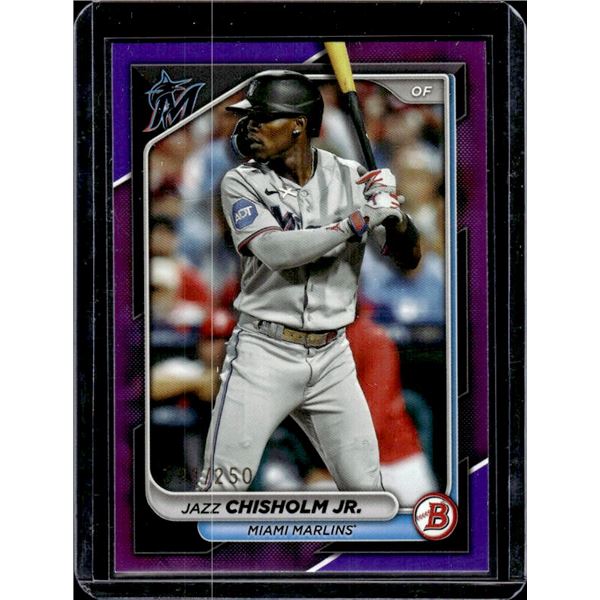 Jazz Chisholm Jr. Purple /250 2024 Bowman Paper #95