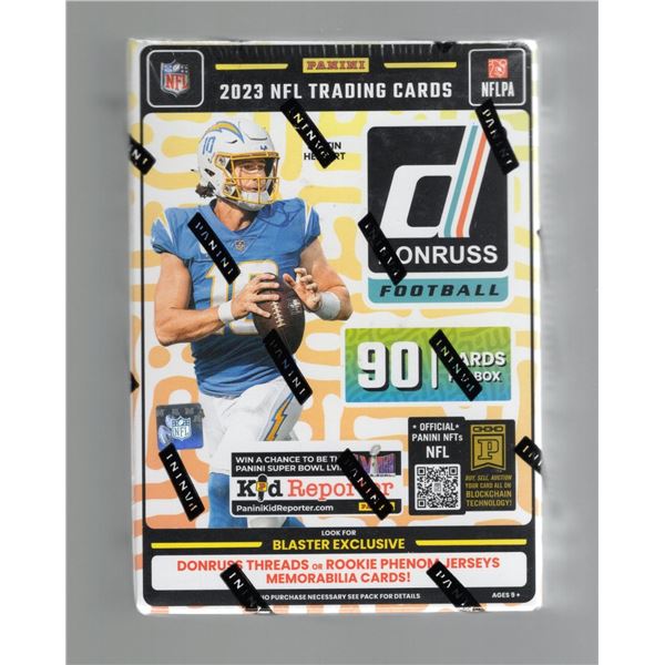 2023 Donruss Football Blaster Box. 90 cards per box. Look for C. J. Stroud rookie cards.