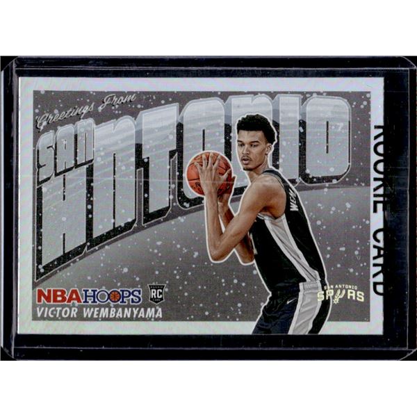 Victor Wembanyama Winter Holo Foil Rookie Greetings Rookie Card 2023-24 NBA Hoops #1